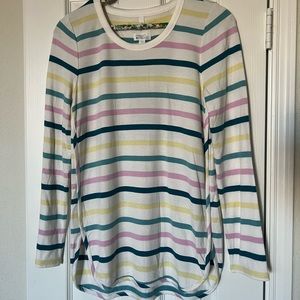 Market & Spruce Zansia Curved Hem French Terry Knit Top - Sz M